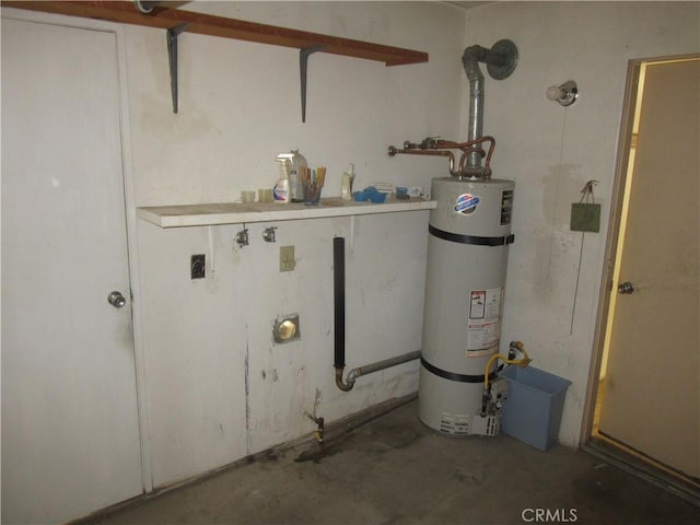 utilities featuring strapped water heater