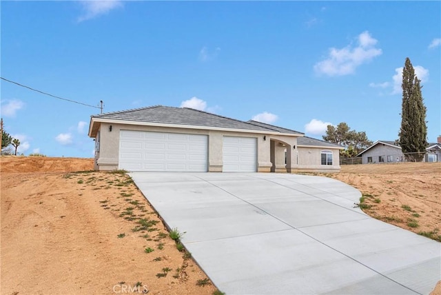 18420 Wisteria St, Hesperia, CA 92345 - ranch-style home featuring driveway, stucco siding, and a garage
