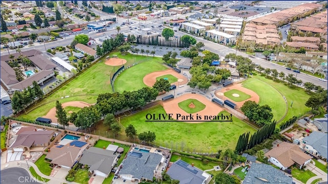 bird's eye view featuring a residential view