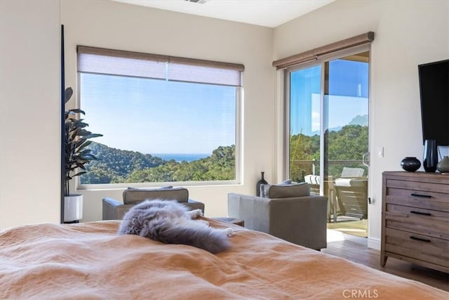 2865 Rock Wren Ln, Avila Beach, CA 93424 - bedroom with access to exterior and wood finished floors