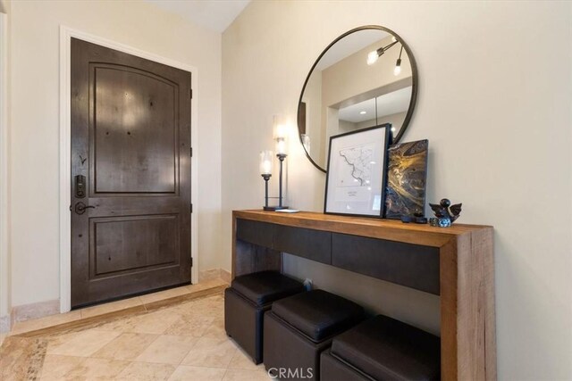 2865 Rock Wren Ln, Avila Beach, CA 93424 - foyer entrance with light tile patterned flooring and baseboards