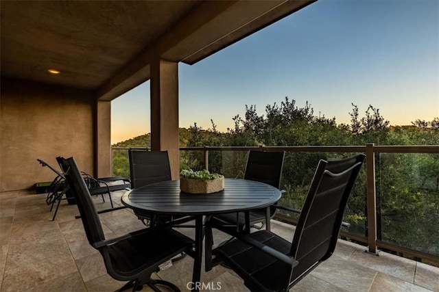 2865 Rock Wren Ln, Avila Beach, CA 93424 - patio terrace at dusk with outdoor dining area and a patio