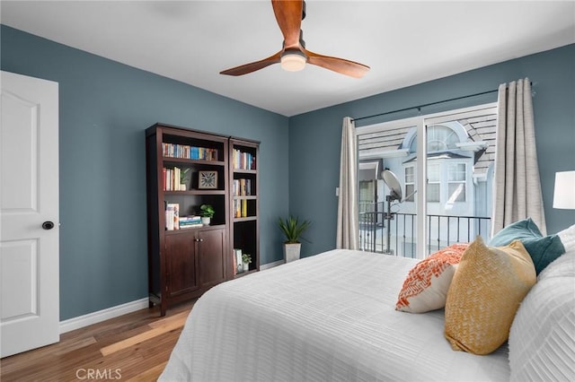 620 S Catalina Ave Unit C, Redondo Beach, CA 90277 - bedroom with wood finished floors, baseboards, and ceiling fan