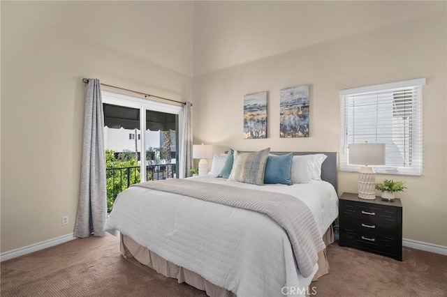 620 S Catalina Ave Unit C, Redondo Beach, CA 90277 - bedroom with carpet floors, baseboards, and access to outside