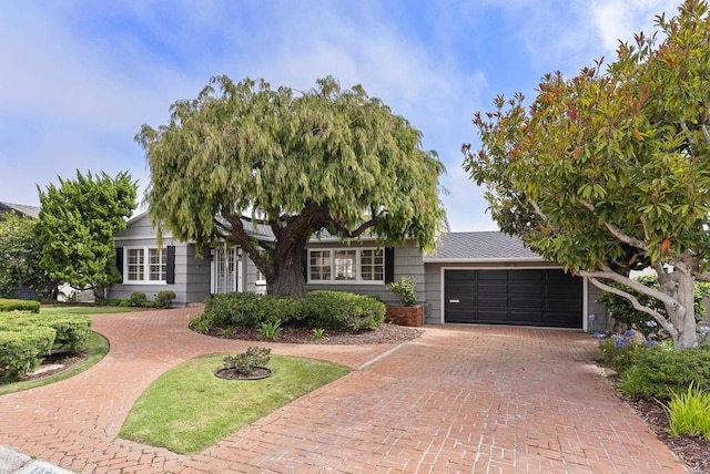 1451 Savoy Cir, San Diego, CA 92107 - view of front facade with an attached garage and decorative driveway