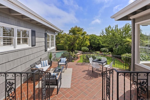 1451 Savoy Cir, San Diego, CA 92107 - view of patio featuring an outdoor hangout area