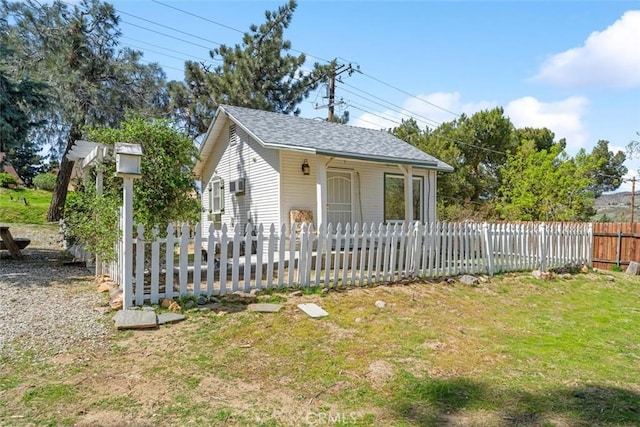 view of outdoor structure with fence private yard