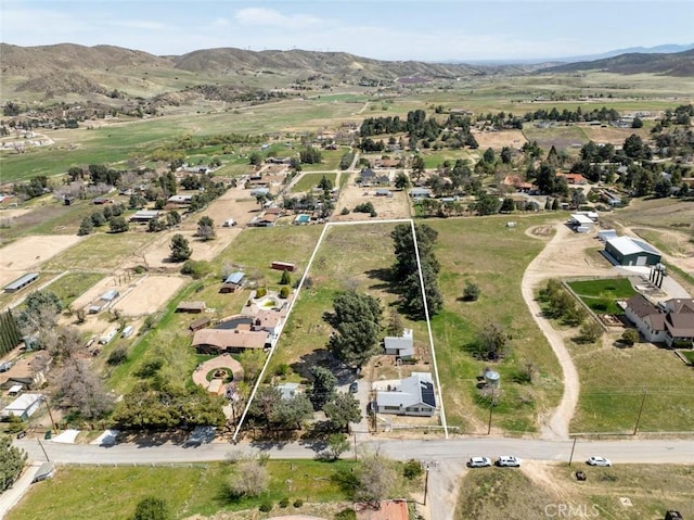bird's eye view featuring a mountain view
