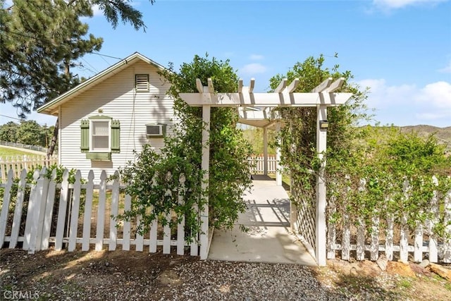 exterior space featuring fence