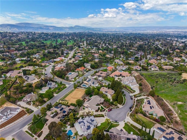 748 E Mariposa Dr, Redlands, CA 92373 - aerial view of property and surrounding area with a mountainous background and nearby suburban area