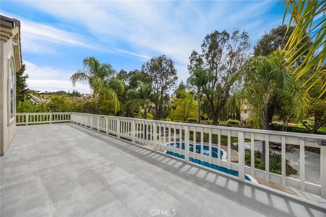 view of patio with an outdoor pool