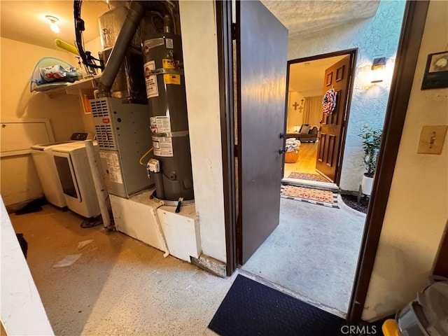 1497 Chaparral Way, Oceanside, CA 92057 - hall with washer and clothes dryer and strapped water heater