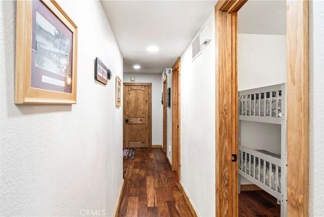 675 Grass Valley Rd, Lake Arrowhead, CA 92352 - hall featuring recessed lighting, baseboards, and dark wood-style floors