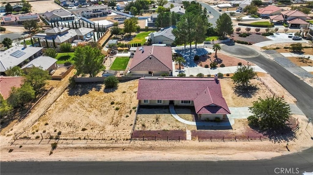 bird's eye view with a residential view