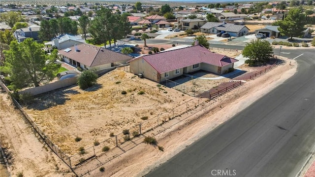 bird's eye view featuring a residential view