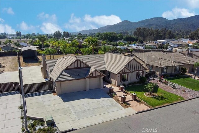 32706 Blue Mist Way, Wildomar, CA 92595 - drone / aerial view featuring a residential view and a mountain view