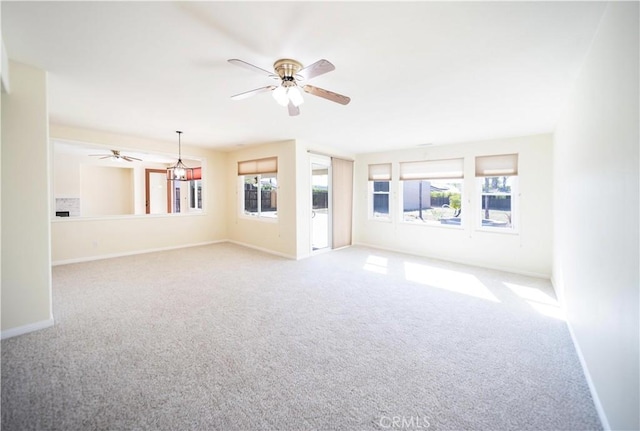 32706 Blue Mist Way, Wildomar, CA 92595 - empty room with ceiling fan, carpet floors, and plenty of natural light