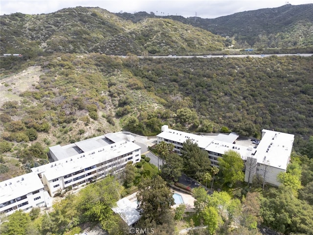 aerial view featuring a mountain view