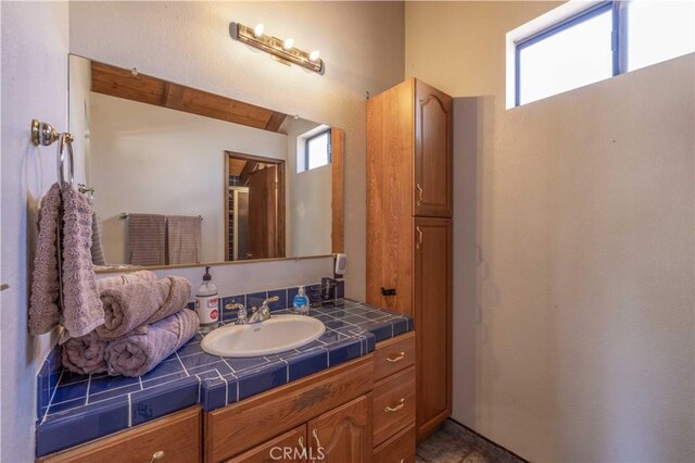 bathroom featuring a healthy amount of sunlight and vanity