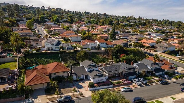 drone / aerial view with a residential view