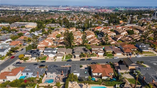 drone / aerial view featuring a residential view