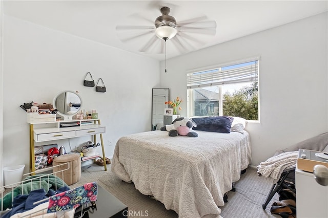 25445 Clovelly Ct, Moreno Valley, CA 92553 - carpeted bedroom featuring a ceiling fan