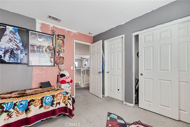 25445 Clovelly Ct, Moreno Valley, CA 92553 - bedroom featuring visible vents and light colored carpet