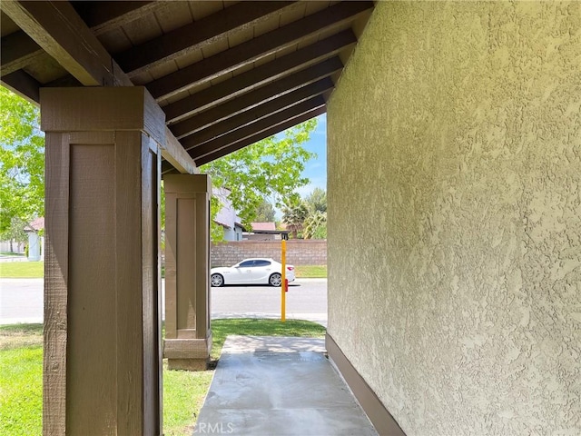 view of patio with fence