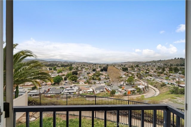 balcony featuring a residential view