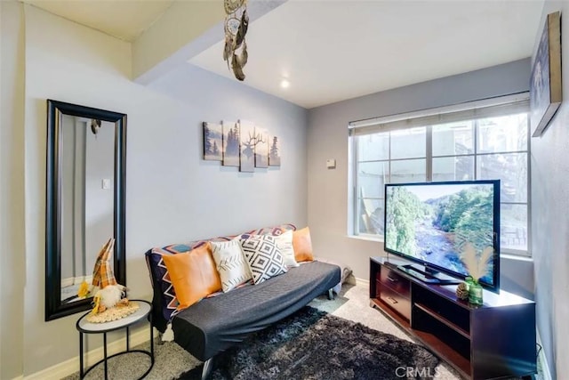 874 Fern Dr, Crestline, CA 92325 - living area featuring baseboards