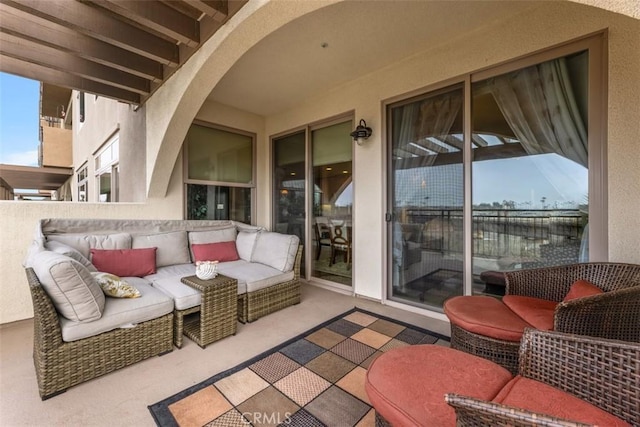 1021 Costa Pacifica Way Unit 2105, Oceanside, CA 92054 - view of patio / terrace with an outdoor hangout area