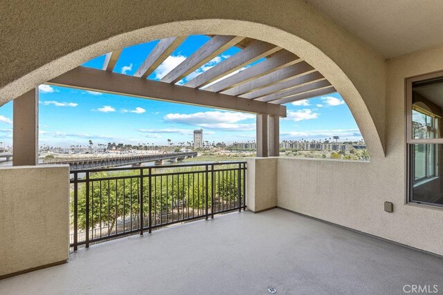 1021 Costa Pacifica Way Unit 2105, Oceanside, CA 92054 - balcony featuring a city view, a water view, and a pergola