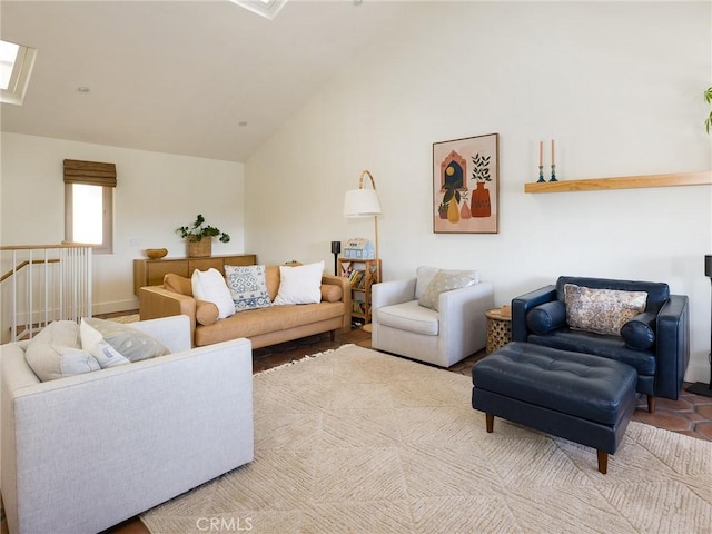 535 E Walnut Ave Unit A, El Segundo, CA 90245 - living room featuring vaulted ceiling