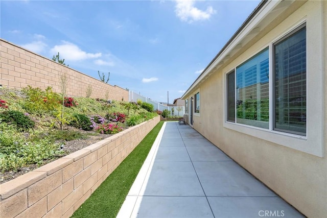 view of patio / terrace with a fenced backyard