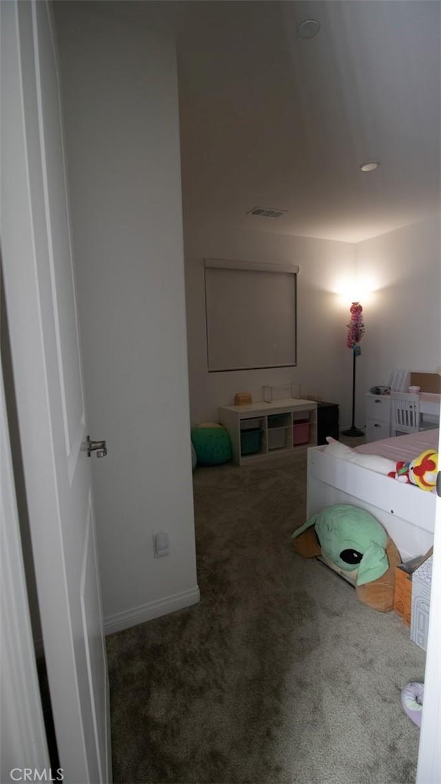 interior space featuring carpet flooring