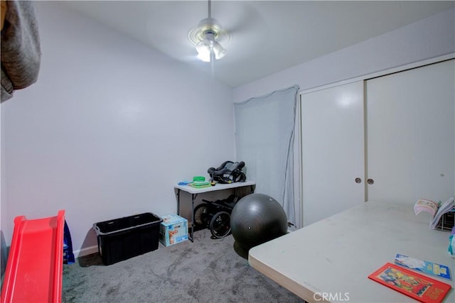 view of carpeted office