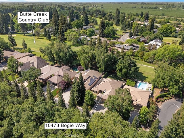 aerial view featuring a residential view