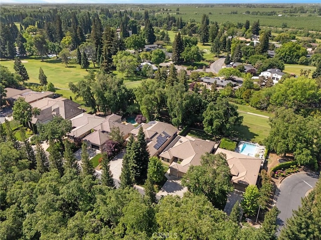 aerial view featuring a residential view
