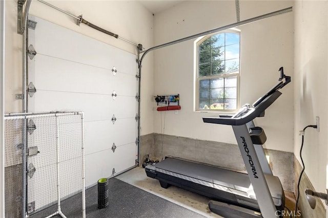 view of exercise area