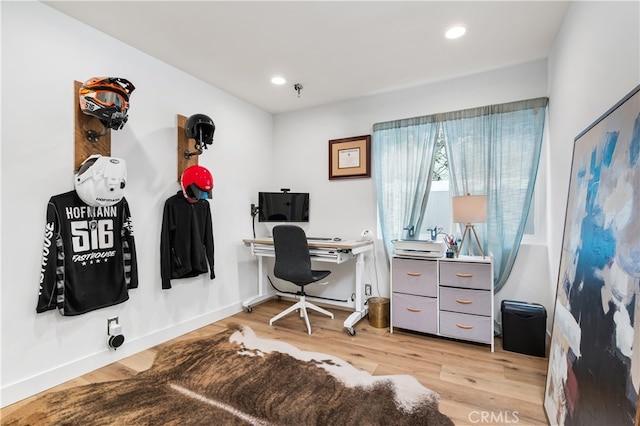32772 Shipside Dr, Dana Point, CA 92629 - office featuring light wood-type flooring, recessed lighting, and baseboards