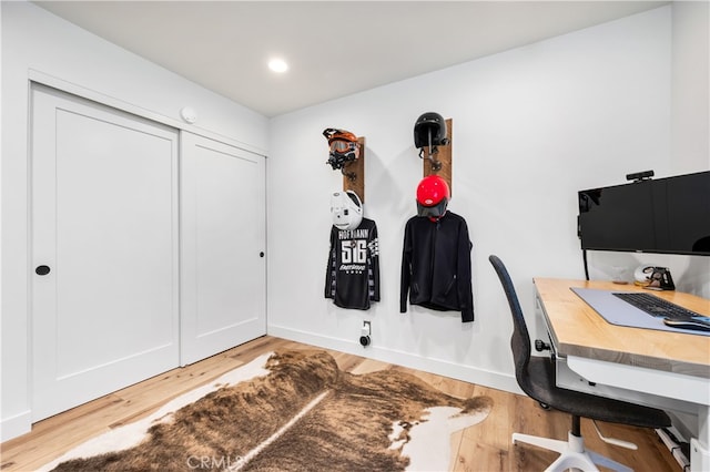 32772 Shipside Dr, Dana Point, CA 92629 - office area with light wood finished floors, baseboards, and recessed lighting