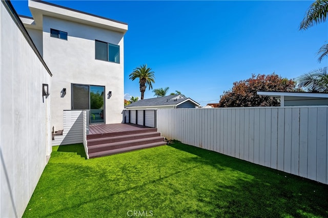 33781 Copper Lantern St, Dana Point, CA 92629 - view of yard with a wooden deck and fence