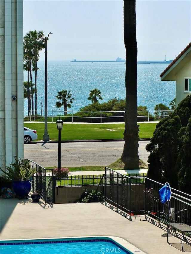2601 E Ocean Blvd Unit 205, Long Beach, CA 90803 - view of swimming pool with a water view