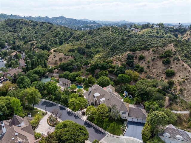 4537 Ellenboro Way, Woodland Hills, CA 91364 - aerial view of residential area featuring a mountain backdrop