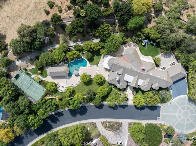 4537 Ellenboro Way, Woodland Hills, CA 91364 - bird's eye view of a pool