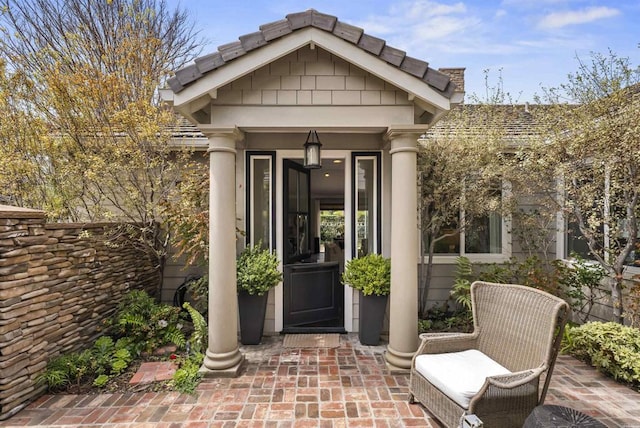 view of doorway to property
