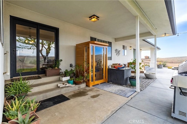 view of patio with outdoor lounge area