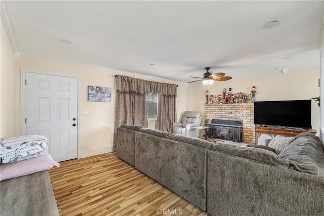 9714 San Benito Ave, Gerber, CA 96035 - living area with ornamental molding, light wood finished floors, and a ceiling fan