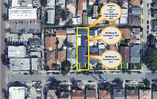 961 W 47th St, Los Angeles, CA 90037 - aerial map of property and surrounding area