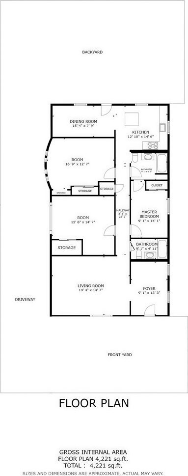 411 W Plum St, Compton, CA 90222 - room layout